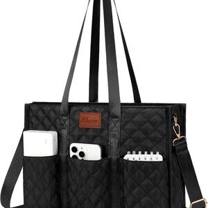 Water Resistant Tote Bag Nylon 17 Pockets Zipper Closure Work School Nurse